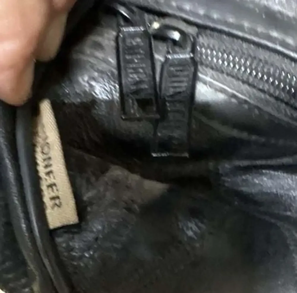 Pioneer Black Leather Patchwork Wheeled Duffle Bag